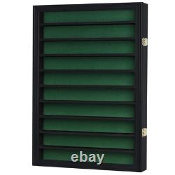 DisplayGifts 80 Golf Ball Display Case Cabinet Wall Rack Holder Solid Wood F