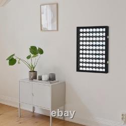 DisplayGifts 80 Golf Ball Display Case Cabinet Wall Rack Holder Solid Wood F