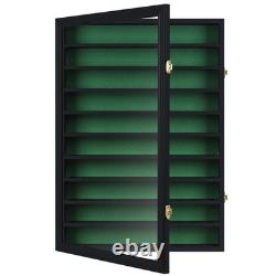 DisplayGifts 80 Golf Ball Display Case Cabinet Wall Rack Holder Solid Wood F