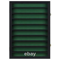 DisplayGifts 80 Golf Ball Display Case Cabinet Wall Rack Holder Solid Wood F