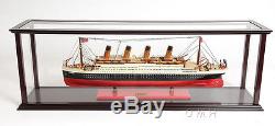 Display Case 45 Wooden Table Top Cabinet for Ocean Liner & Cruise Ship Models