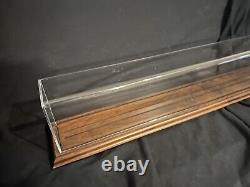 Display Case, Cherry Wood with acrylic cover, HO scale flange cuts, USA Made