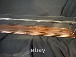 Display Case, Cherry Wood with acrylic cover, HO scale flange cuts, USA Made