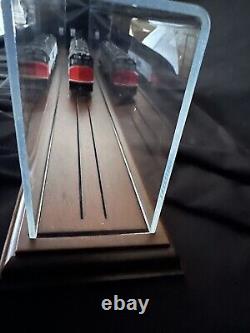 Display Case, Cherry Wood with acrylic cover, HO scale flange cuts, USA Made