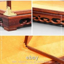 Display Case, Glass Case for Exhibitions, Clear Glass with Wooden Base and Glass