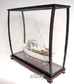 Display Case Large Wooden & Plexiglass 40 Cabinet Tall Ship, Yachts, Boat Models