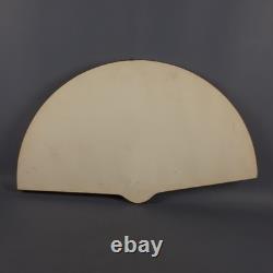 Display Case With Fan Flower Theme Hand Painted Wood Frame Glass Vintage 60s