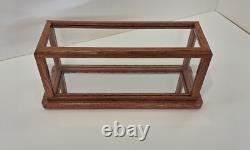Display Case With Mirrored Base 15 L x 4 W X 6H Rounded edges #PP24028