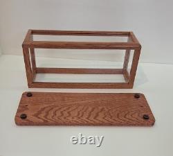 Display Case With Mirrored Base 15 L x 4 W X 6H Rounded edges #PP24028