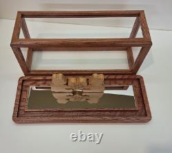 Display Case With Mirrored Base 15 L x 4 W X 6H Rounded edges #PP24028