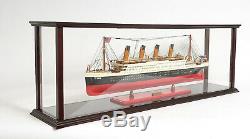 Display Case Wood 45 Table Top Cabinet for Ocean Liner, Cruise Ship Models