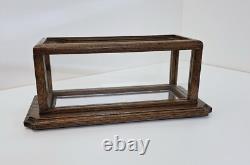 Display Case Wood/Acrylic Mirrored Base inside measures 12Lx4WX5'H #PP24027