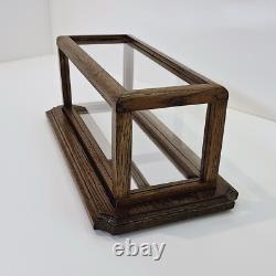 Display Case Wood/Acrylic Mirrored Base inside measures 12Lx4WX5'H #PP24027