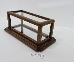 Display Case Wood/Acrylic Mirrored Base inside measures 12Lx4WX5'H #PP24027