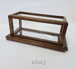 Display Case Wood/Acrylic Mirrored Base inside measures 12Lx4WX5'H #PP24027