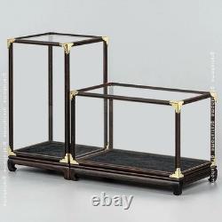 Display Case, Wood Carving Glass Case, Ornament Display Case, Dustproof Cover