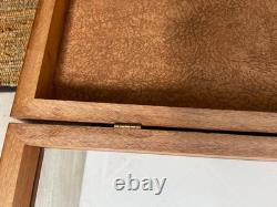 Display Case/Wood$Glass 25 x 13 x 4 HANDMADE for Collectibles/ Rustic Modern