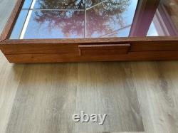 Display Case/Wood$Glass 25 x 13 x 4 HANDMADE for Collectibles/ Rustic Modern