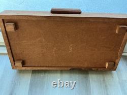 Display Case/Wood$Glass 25 x 13 x 4 HANDMADE for Collectibles/ Rustic Modern