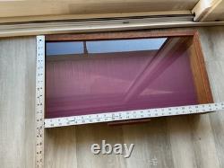 Display Case/Wood$Glass 25 x 13 x 4 HANDMADE for Collectibles/ Rustic Modern