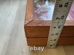 Display Case/Wood$Glass 25 x 13 x 4 HANDMADE for Collectibles/ Rustic Modern