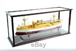 Display Case for Container Ship, Battleship, Tanker Wooden Ship Model 40