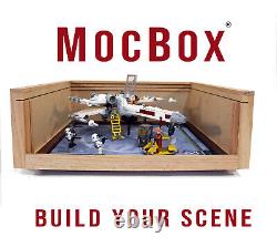 Display Case for Legos and Models, Large Solid Wood Display Cases with Glass