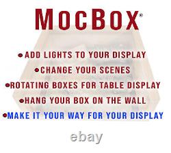 Display Case for Legos and Models, Large Solid Wood Display Cases with Glass