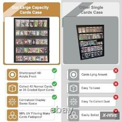 Display Cases 1 GYaozii 40 Large Graded Sports Baseball Card Case Wall Mount Display Cases 1 GYaozii 40 Large Graded Sports Baseball Card Case Wall Mount