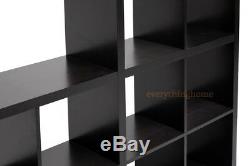 Display Shelving Unit Book Case Decor Shelf Modern Dark Brown Cube Designer New