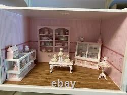 Dollhouse Pink BAKERY DISPLAY CASE with CAKES Hand-Painted 112 Shop Furniture