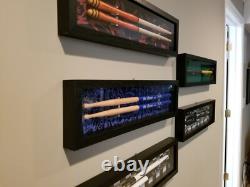 Drumstick Display Case- Hand Made Mahogany Wood- Holds 1 Drum Stick- Smoke Red