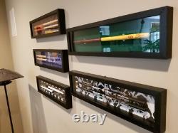 Drumstick Display Case- Hand Made Mahogany Wood- Holds 1 Drum Stick- Smoke Red