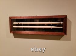Drumstick Display Case- Hand Made withReal Mahogany Wood- Holds 2 Drum Sticks