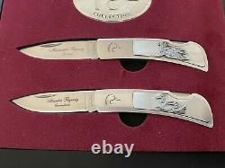 Ducks Unlimited -COLLECTION 4 NORTH AMERICAN FLYWAY FOLDING KNIVES-Display Case