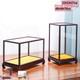 Dustproof Glass Display Case With Redwood Base For Collectibles, Wood Carvings