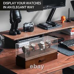 ELGOTAN Wooden Watch Display Box for Men, Mens Watch Display Case, Birthday Gift