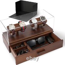 ELGOTAN Wooden Watch Display Box for Men, Mens Watch Display Case, Birthday Gift