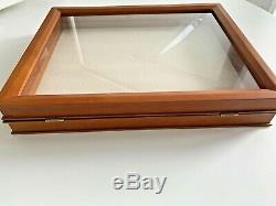 EXPOSURES Large Shadow Box Display Case Wood Frame Wall Mount Hinged