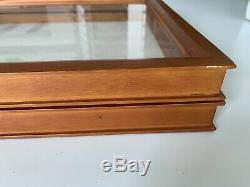 EXPOSURES Large Shadow Box Display Case Wood Frame Wall Mount Hinged