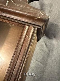 Early Antique Primitive Carved Wooden Display Case Watch Hutch