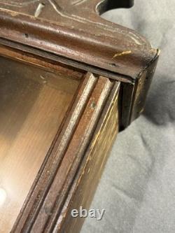 Early Antique Primitive Carved Wooden Display Case Watch Hutch