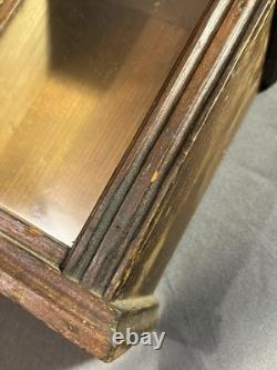 Early Antique Primitive Carved Wooden Display Case Watch Hutch