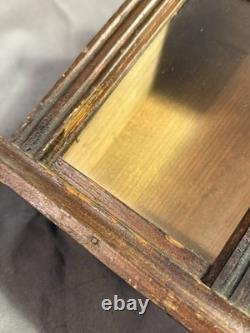 Early Antique Primitive Carved Wooden Display Case Watch Hutch