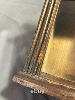 Early Antique Primitive Carved Wooden Display Case Watch Hutch