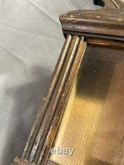 Early Antique Primitive Carved Wooden Display Case Watch Hutch