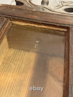 Early Antique Primitive Carved Wooden Display Case Watch Hutch