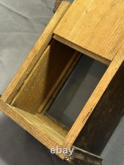 Early Antique Primitive Carved Wooden Display Case Watch Hutch