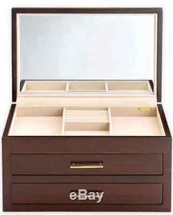 Eastside Mahogany Jewelry Box Storage Display Chest Case Bracelet Wood Organizer