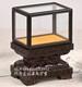 Ebony Wood Carved Display Cover Case Artwork Statue Antique Protection Decor